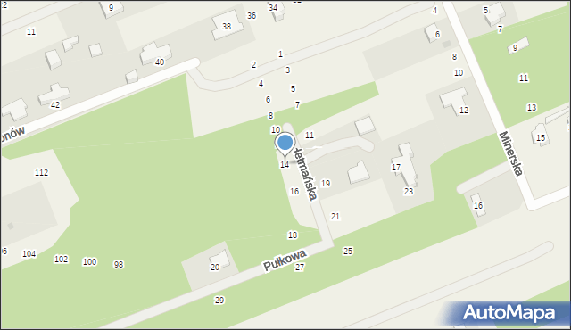 Kady, Hetmańska, 14, mapa Kady