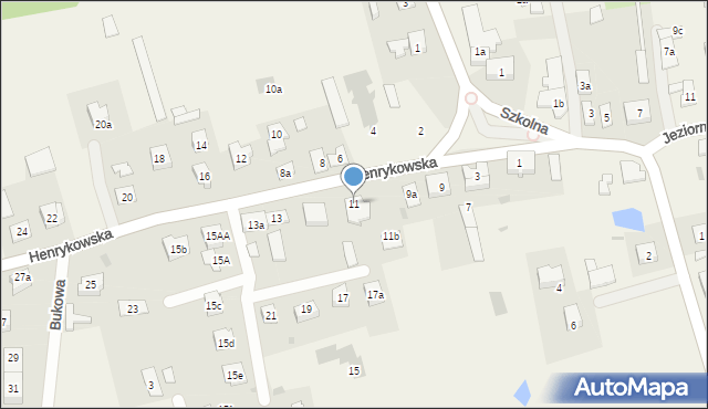 Kajkowo, Henrykowska, 11, mapa Kajkowo
