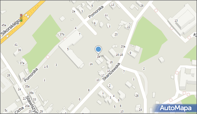 Kalisz, Helska, 1a, mapa Kalisza