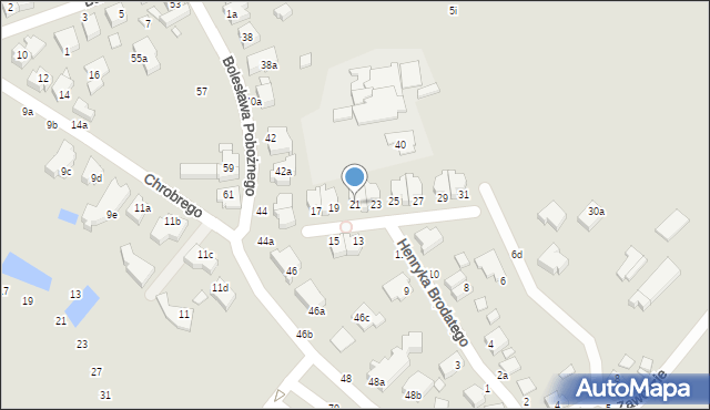 Kalisz, Henryka Brodatego, 21, mapa Kalisza