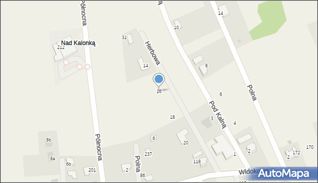 Kalna, Herbowa, 16, mapa Kalna