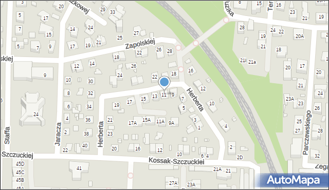 Katowice, Herberta Zbigniewa, 11, mapa Katowic