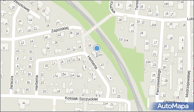 Katowice, Herberta Zbigniewa, 12, mapa Katowic