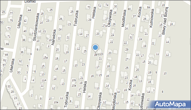 Kielce, Helska, 18, mapa Kielc