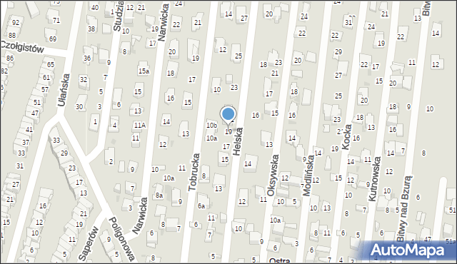 Kielce, Helska, 19, mapa Kielc