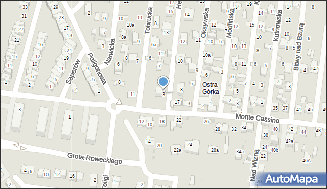 Kielce, Helska, 3, mapa Kielc