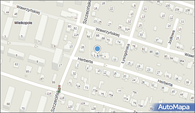 Kielce, Herberta Zbigniewa, 5, mapa Kielc