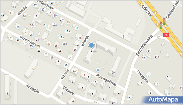 Kielce, Helenówek, 5, mapa Kielc