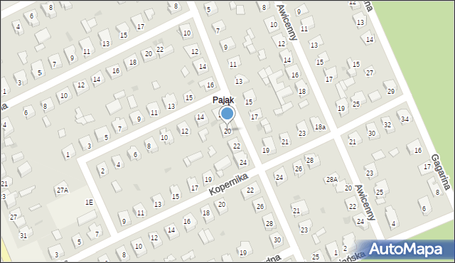 Konopiska, Heweliusza Jana, 20, mapa Konopiska