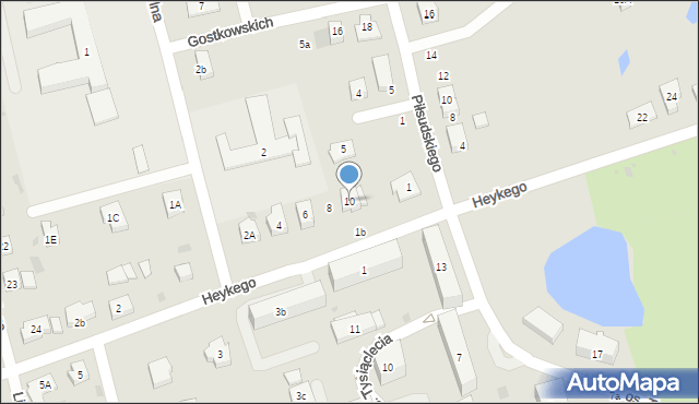 Kościerzyna, Heykego Leona, dr., 10, mapa Kościerzyna