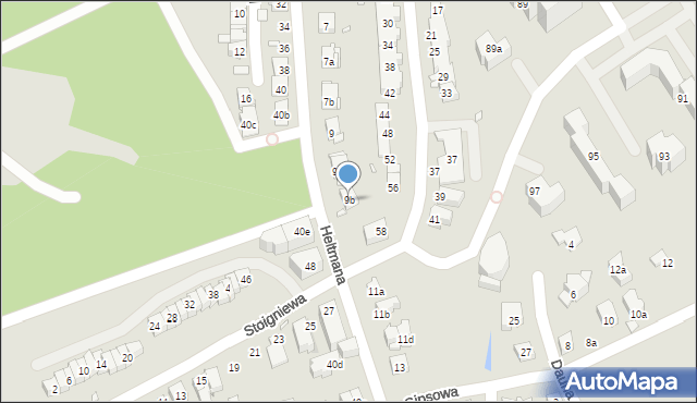 Kraków, Heltmana Wiktora, 9b, mapa Krakowa