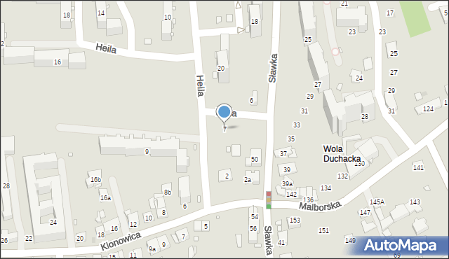 Kraków, Heila Edwarda, 7, mapa Krakowa