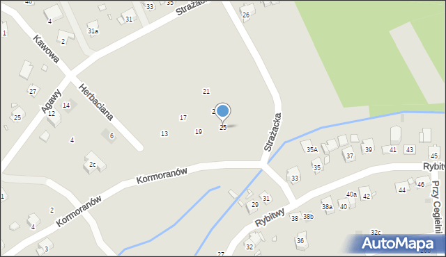 Kraków, Herbaciana, 25, mapa Krakowa