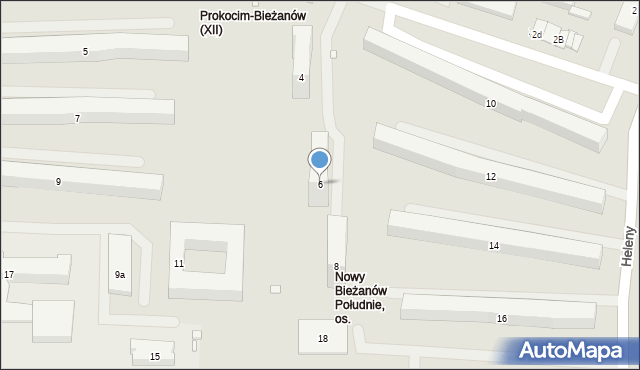 Kraków, Heleny, 6, mapa Krakowa