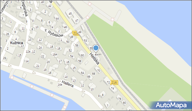 Kuźnica, Helska, 57, mapa Kuźnica