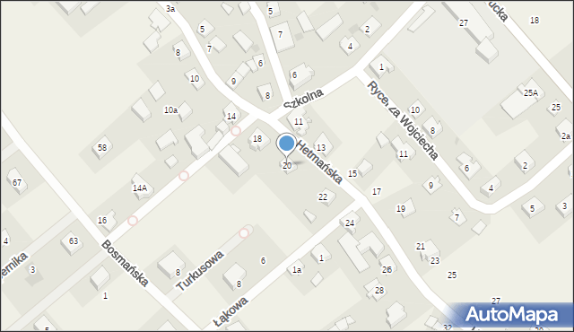 Łebcz, Hetmańska, 20, mapa Łebcz
