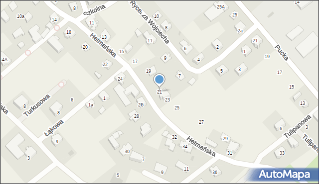 Łebcz, Hetmańska, 21, mapa Łebcz