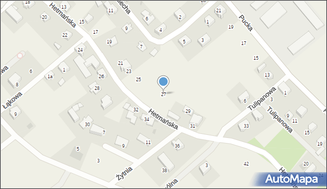 Łebcz, Hetmańska, 27, mapa Łebcz