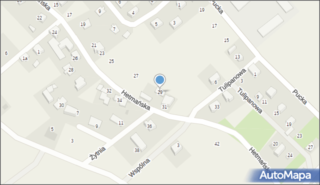 Łebcz, Hetmańska, 29, mapa Łebcz