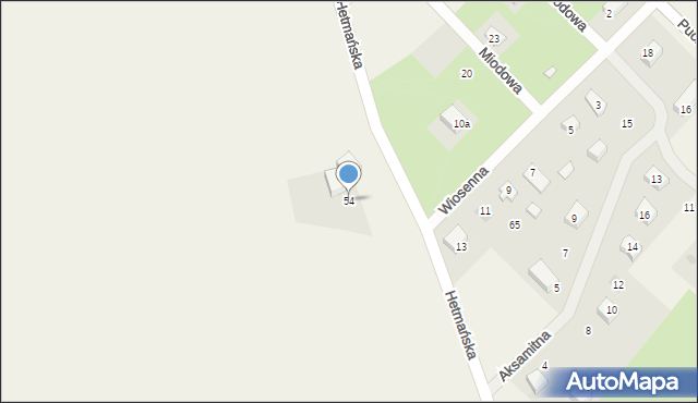 Łebcz, Hetmańska, 54, mapa Łebcz