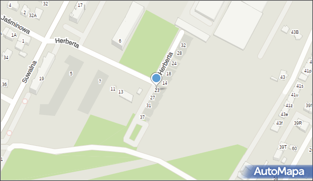 Legionowo, Herberta Zbigniewa, 23, mapa Legionowo