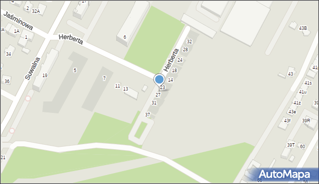 Legionowo, Herberta Zbigniewa, 25, mapa Legionowo