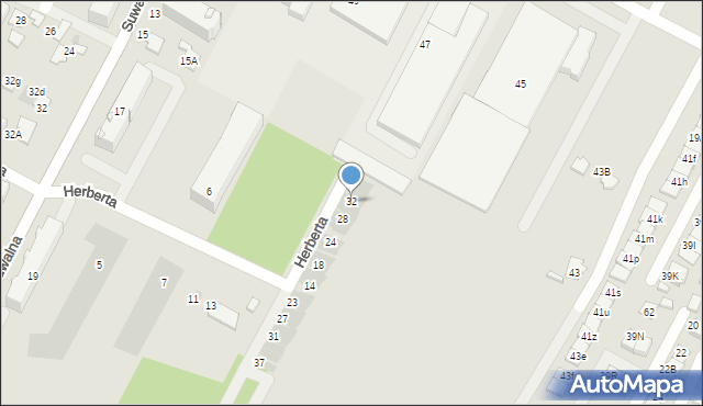 Legionowo, Herberta Zbigniewa, 32, mapa Legionowo