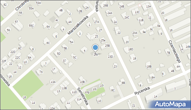 Legionowo, Hetmańska, 25c, mapa Legionowo