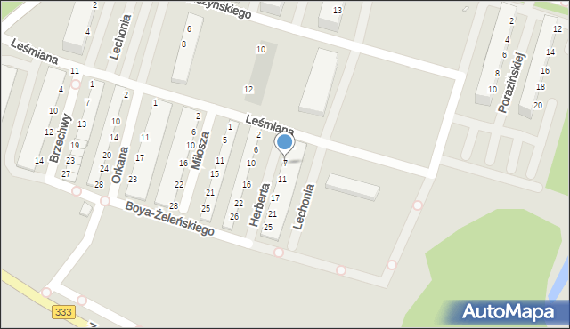 Legnica, Herberta Zbigniewa, 7, mapa Legnicy