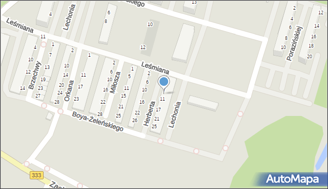 Legnica, Herberta Zbigniewa, 9, mapa Legnicy