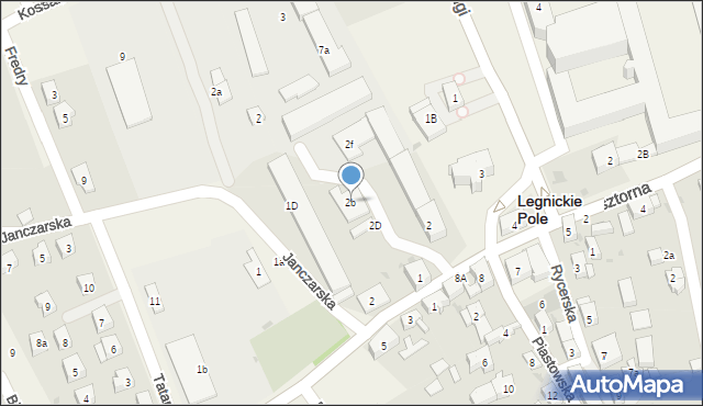 Legnickie Pole, Henryka Brodatego, 2b, mapa Legnickie Pole