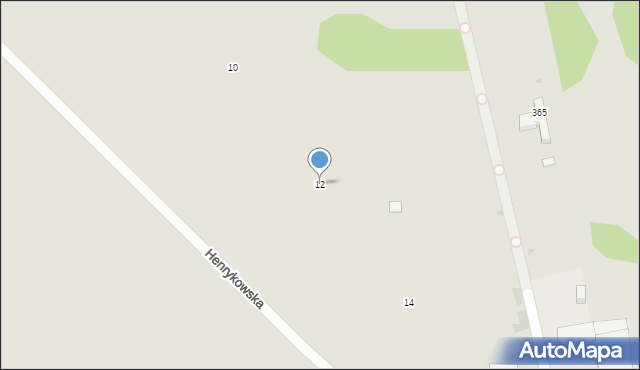 Łódź, Henrykowska, 12, mapa Łodzi