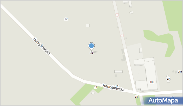 Łódź, Henrykowska, 14, mapa Łodzi