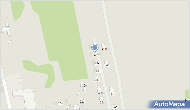 Łódź, Henrykowska, 24f, mapa Łodzi