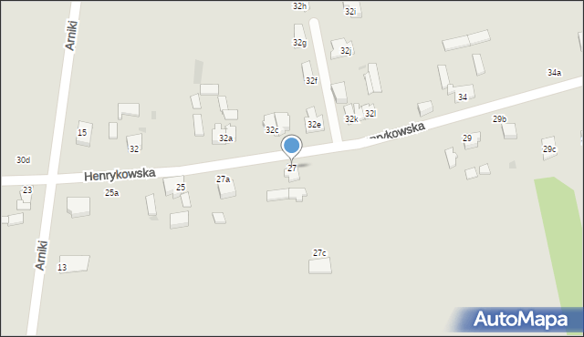 Łódź, Henrykowska, 27, mapa Łodzi