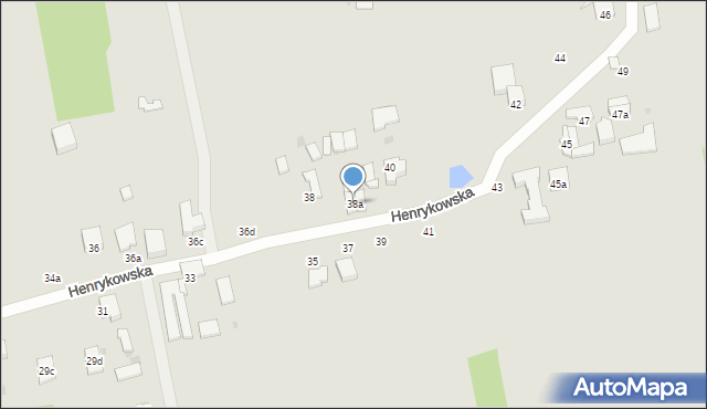 Łódź, Henrykowska, 38a, mapa Łodzi