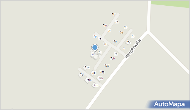 Łódź, Henrykowska, 7w, mapa Łodzi