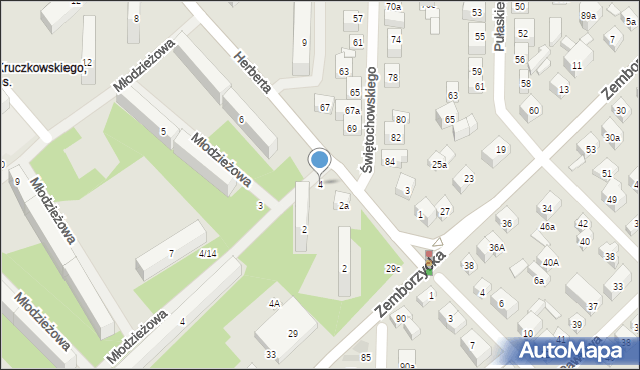 Lublin, Herberta Zbigniewa, 4, mapa Lublina