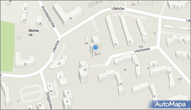 Lublin, Herbowa, 15, mapa Lublina