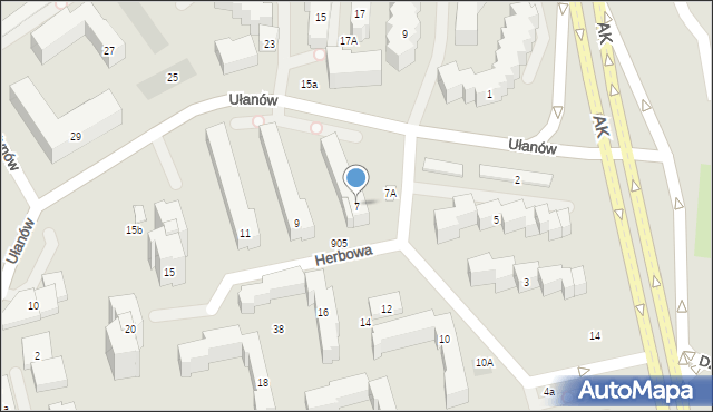 Lublin, Herbowa, 7, mapa Lublina