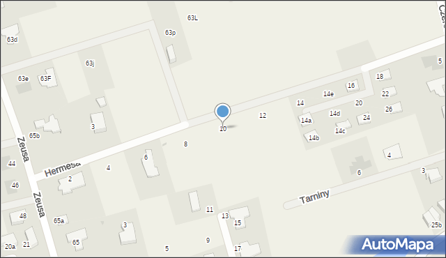 Mierzyn, Hermesa, 10, mapa Mierzyn