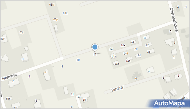 Mierzyn, Hermesa, 12, mapa Mierzyn