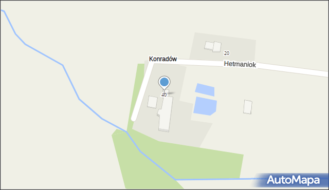 Mizerów, Hetmaniok, 40, mapa Mizerów