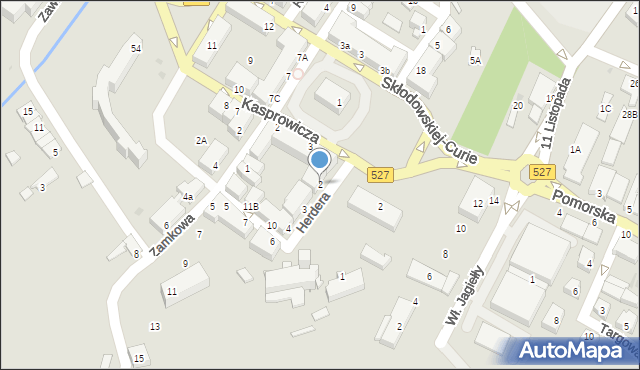 Morąg, Herdera, 2, mapa Morąg