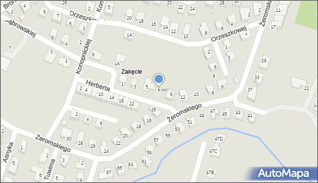 Myślibórz, Herberta Zbigniewa, 7, mapa Myślibórz