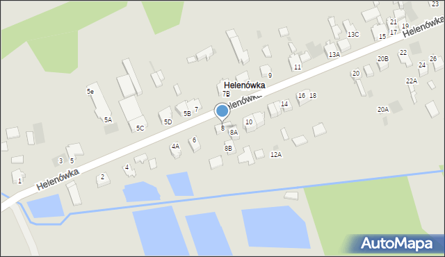 Myszków, Helenówka, 8, mapa Myszków