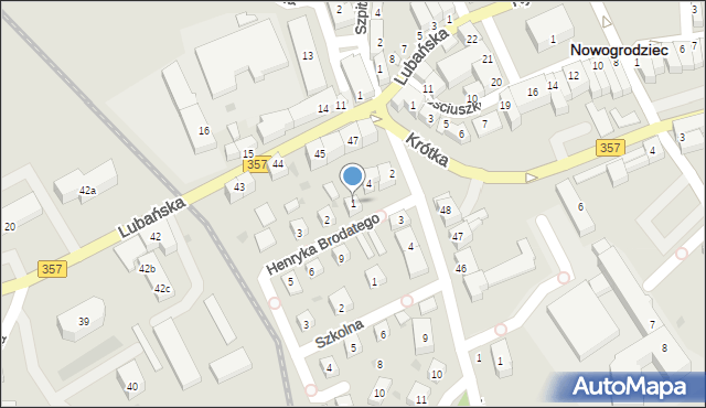 Nowogrodziec, Henryka Brodatego, 1, mapa Nowogrodziec