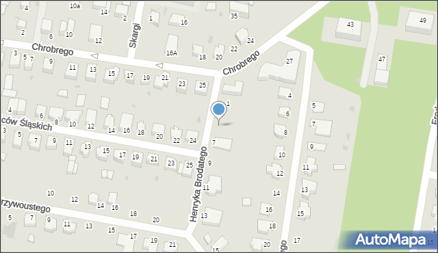 Oborniki Śląskie, Henryka Brodatego, 5, mapa Oborniki Śląskie