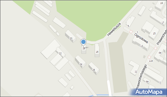 Olsztyn, Heweliusza Jana, 18, mapa Olsztyna