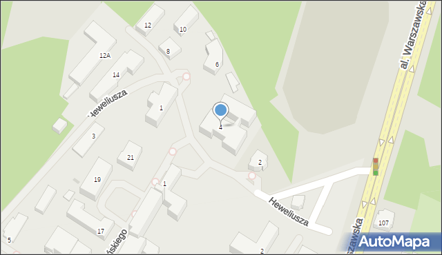 Olsztyn, Heweliusza Jana, 4, mapa Olsztyna